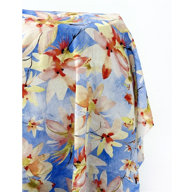 printed pleated fabric
