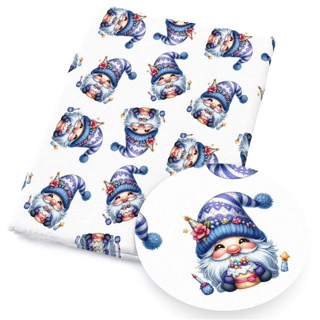 polyester cotton gnome series polyester cotton fabric set (8 pcs/set) polyester cotton fabric,50*45cm(19.7*17.7