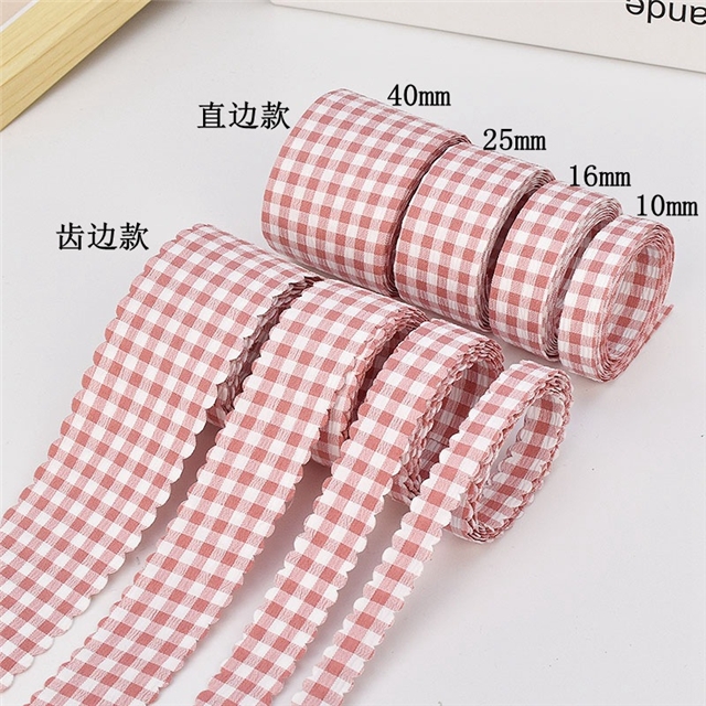 plain checkered woven tape