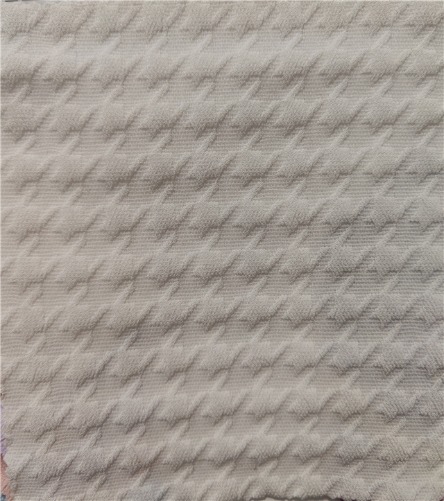 three dimensional relief herringbone jacquard fabric