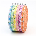 1cm stitching double-sided floral checkered layering cloth ribbons