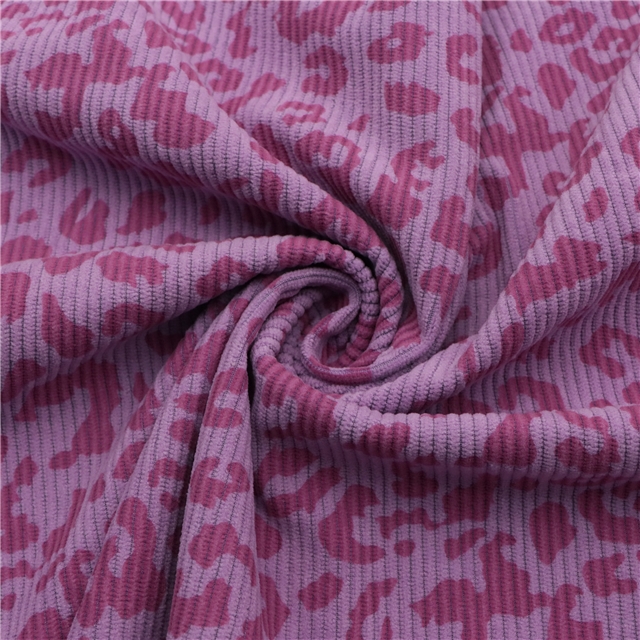 leopard corduroy fabric