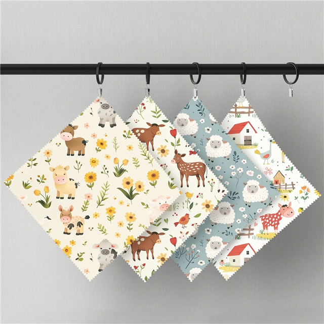 polyester cotton animal series polyester cotton fabric set (12 pcs/set) polyester cotton fabric,50*45cm(19.7*17.7