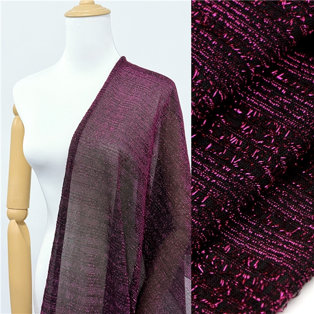 2 ways gold and silver silk knitted fabric