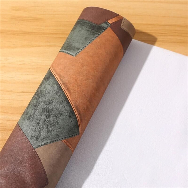 synthetic leather retro splicing PVC synthetic leather