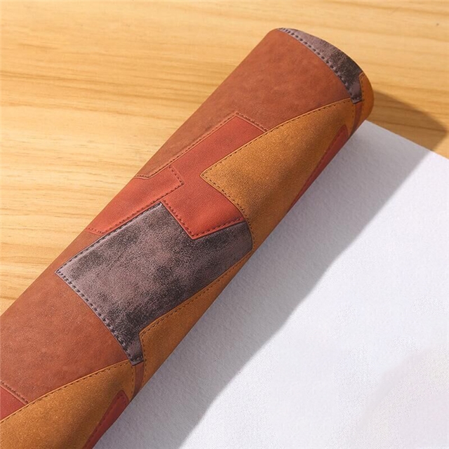 synthetic leather retro splicing PVC synthetic leather