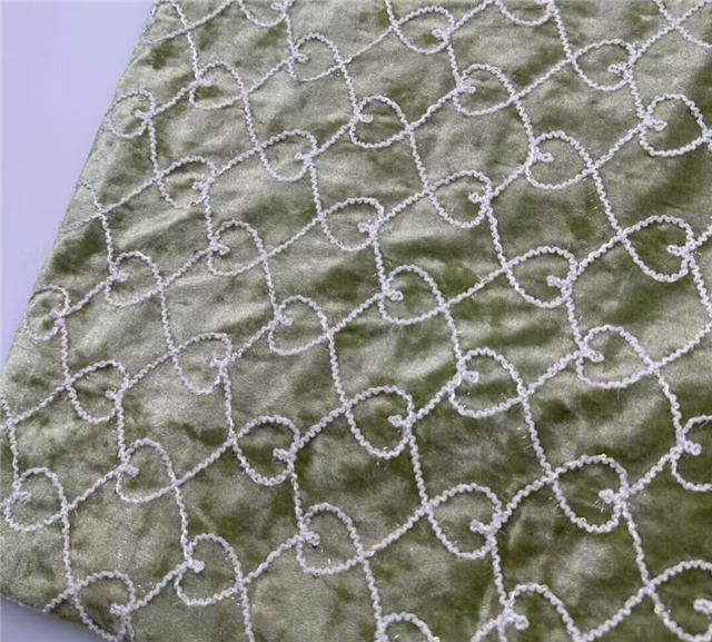 2 ways bright silk rope embroidery lace heart velvet fabric