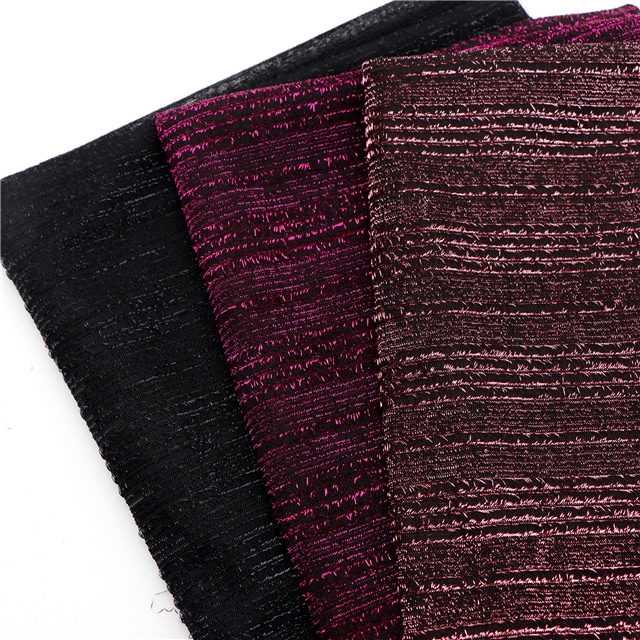 2 ways gold and silver silk knitted fabric