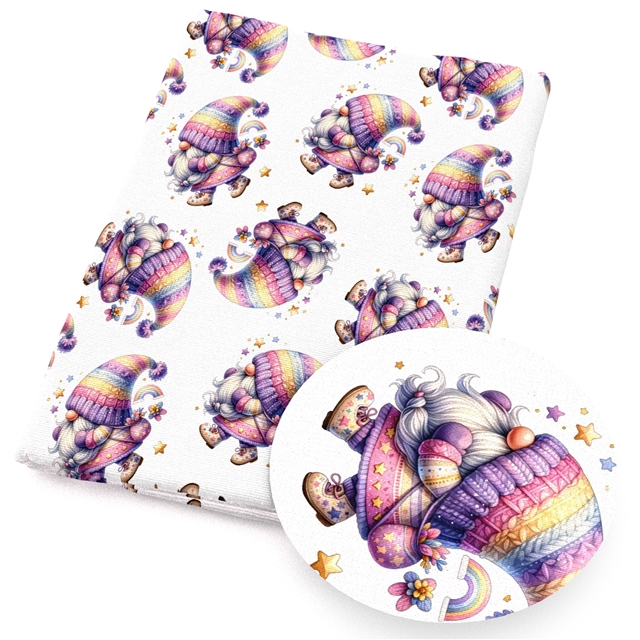 polyester cotton gnome series polyester cotton fabric set (8 pcs/set) polyester cotton fabric,50*45cm(19.7*17.7