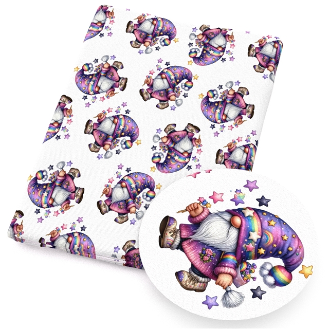 polyester cotton gnome series polyester cotton fabric set (8 pcs/set) polyester cotton fabric,50*45cm(19.7*17.7