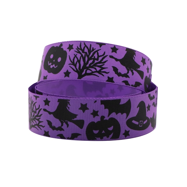 1" 25mm screen printed Grosgrain ribbon