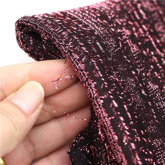 2 ways gold and silver silk knitted fabric