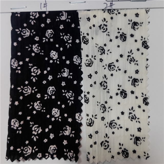 wrinkled watermark rose chiffon fabric