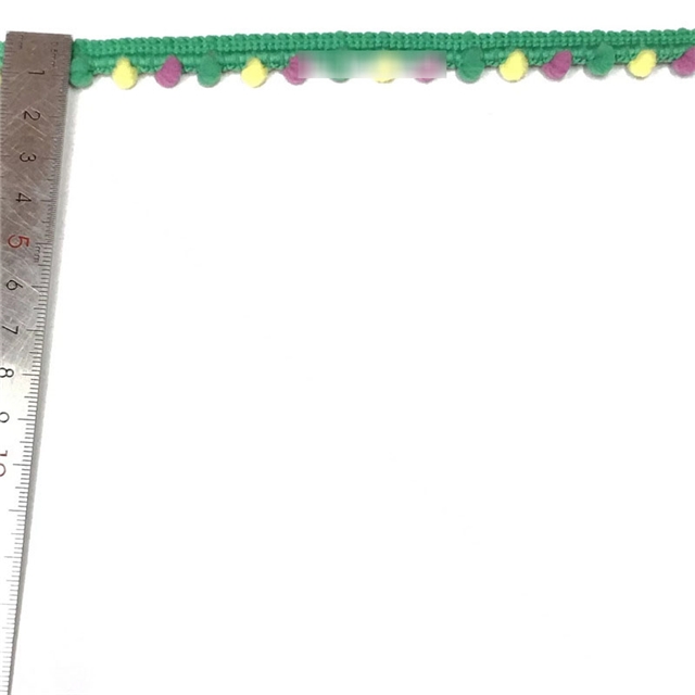 colorful single-sided woolen ball lace