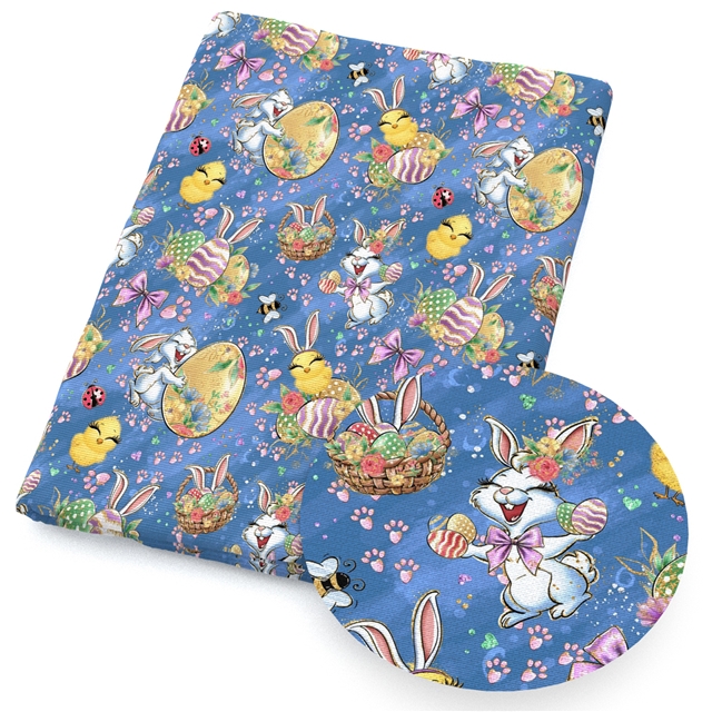 polyester cotton easter series polyester cotton fabric set (6 pcs/set)