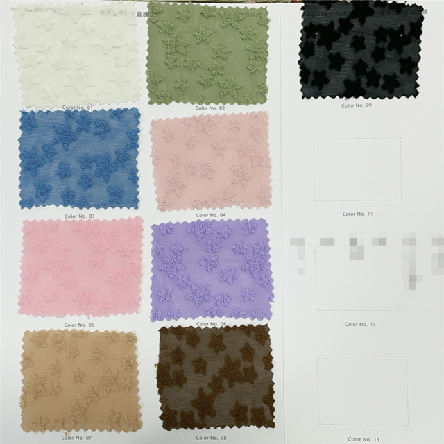3d plush star plain jacquard fabric
