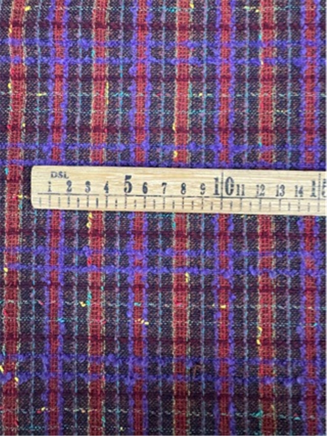 woolen woven plaid small fragrant fabric