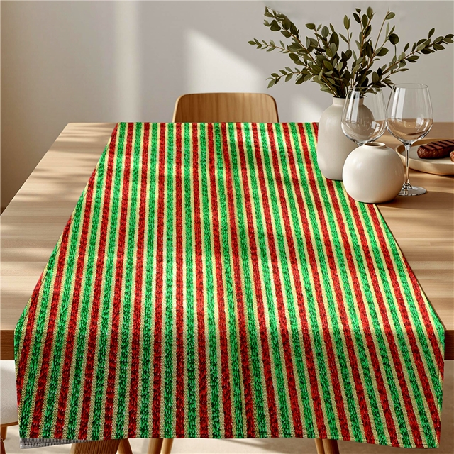 christmas color stripes gold and silver jacquard fabric