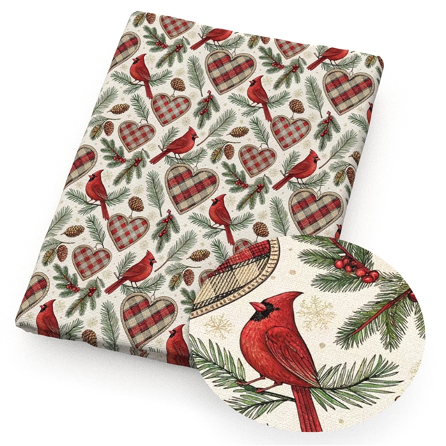polyester cotton christmas series polyester cotton fabric set (8 pcs/set)