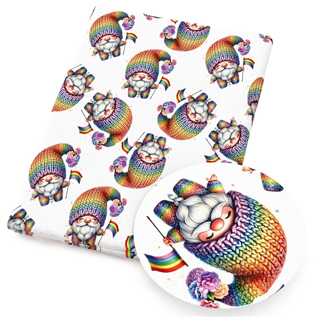 polyester cotton gnome series polyester cotton fabric set (8 pcs/set) polyester cotton fabric,50*45cm(19.7*17.7