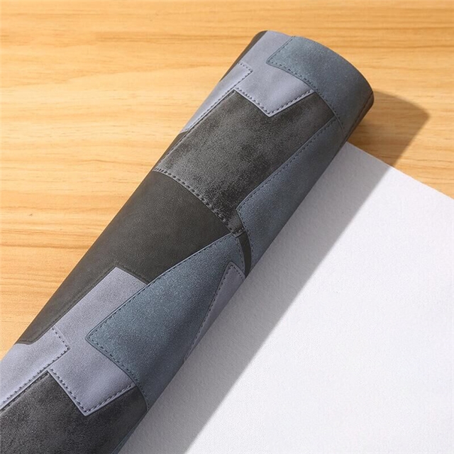 synthetic leather retro splicing PVC synthetic leather