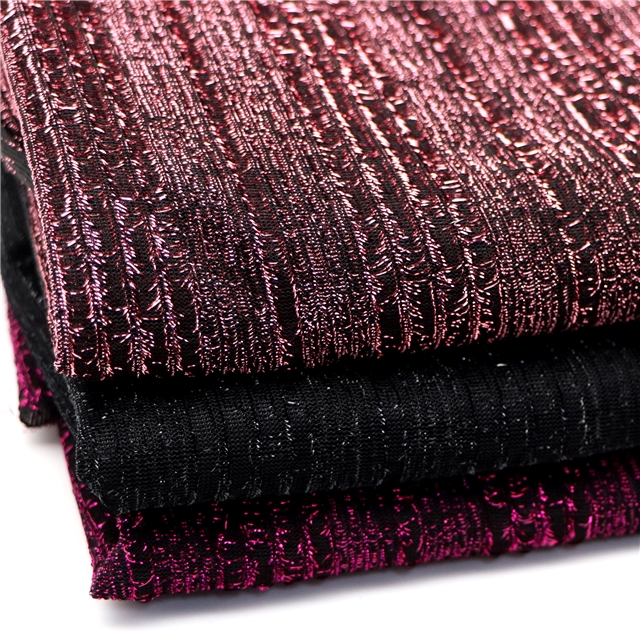 2 ways gold and silver silk knitted fabric