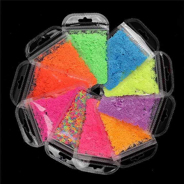 pet fluorescent english alphabet sequin packaging filling material
