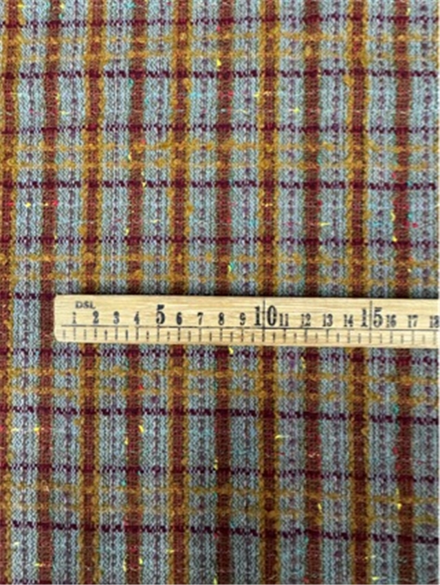 woolen woven plaid small fragrant fabric