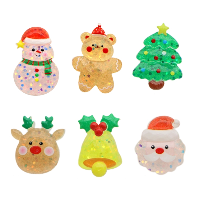 resin Sparkling Christmas 3D Resin Accessories mixed