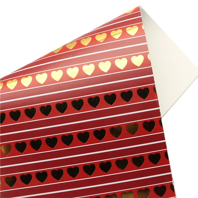 self printed gold foil faux leather fabric