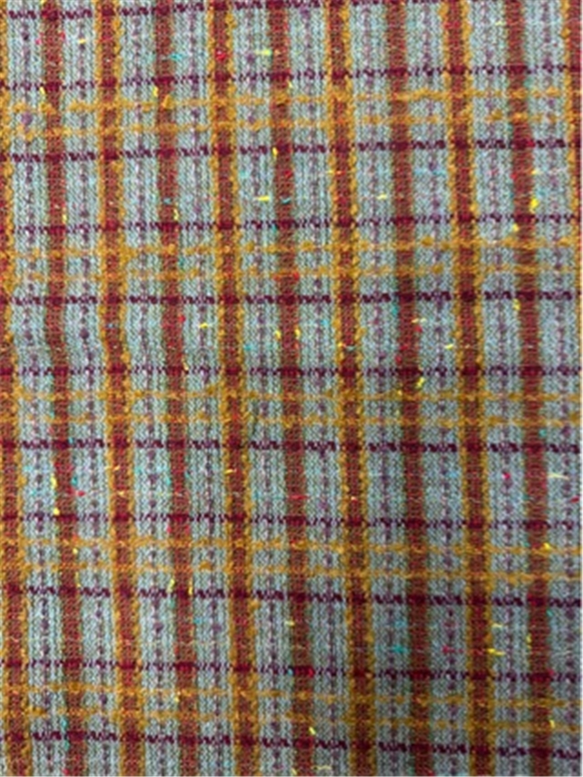woolen woven plaid small fragrant fabric
