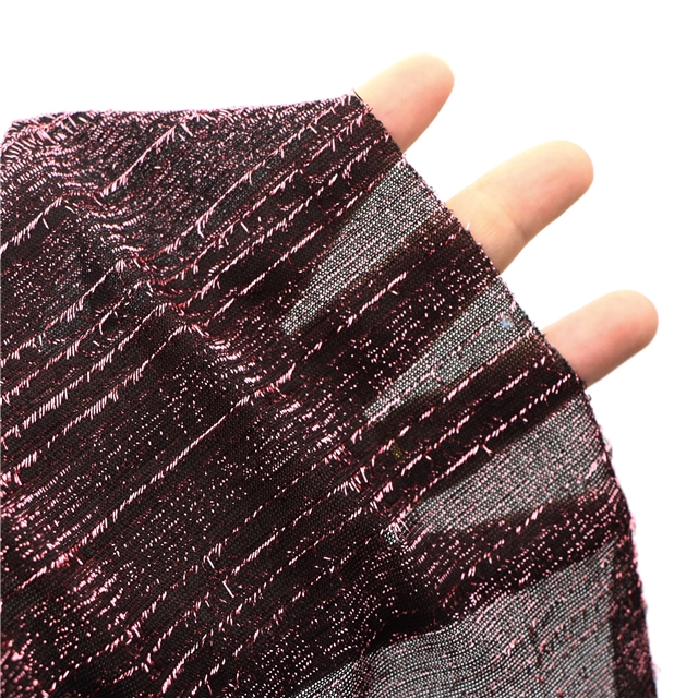 2 ways gold and silver silk knitted fabric