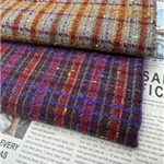 woolen woven plaid small fragrant fabric