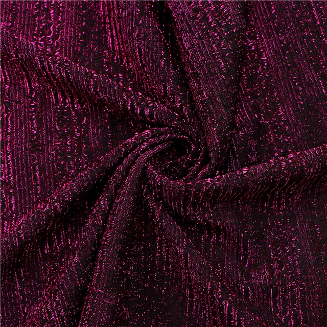 2 ways gold and silver silk knitted fabric