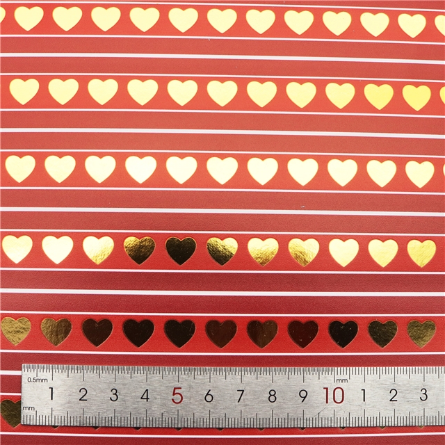 self printed gold foil faux leather fabric