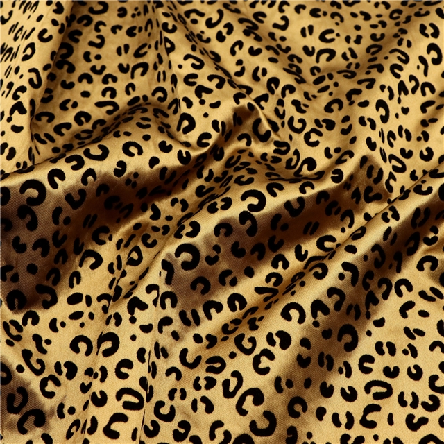 leopard series velvet satin fabric