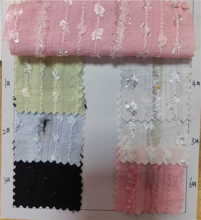 bright striped sheared fringe polyester fabric