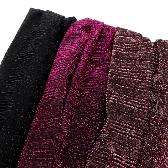 2 ways gold and silver silk knitted fabric