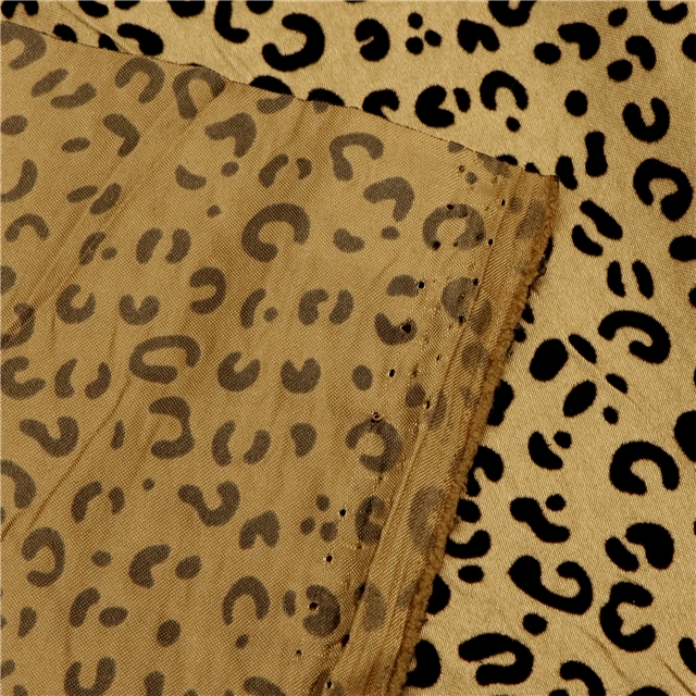 leopard series velvet satin fabric