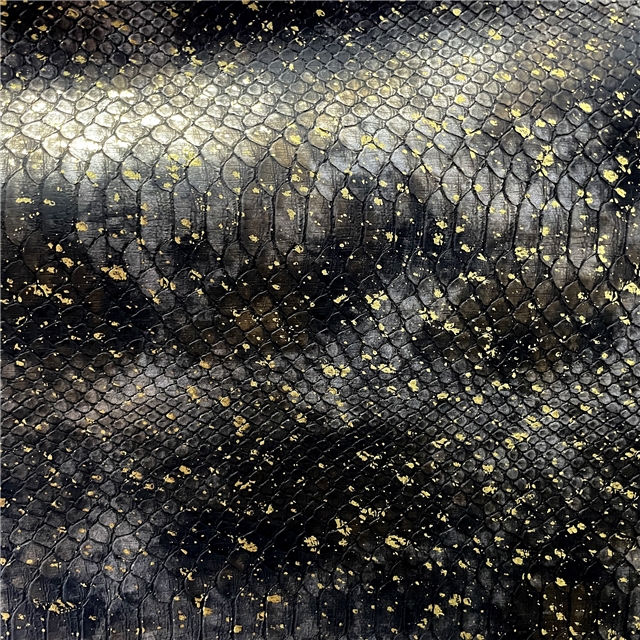 hot stamping silver snake patterned synthetic leather 50*135cm(19.7*53.1