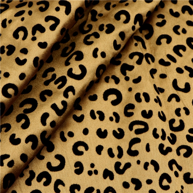 leopard series velvet satin fabric