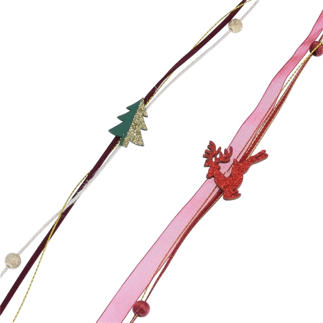 christmas bead chain decorative ribbon