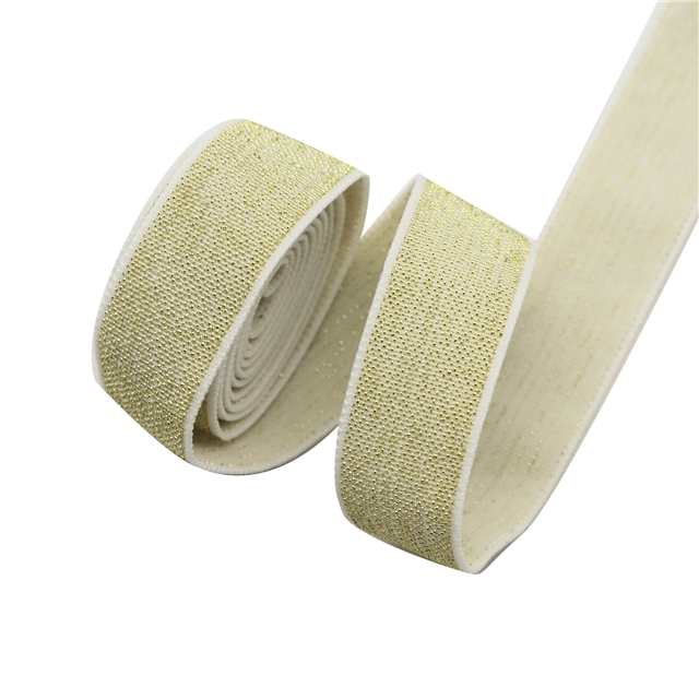 5/8" elastic metallic velvet elastic ribbon 40# 5yard