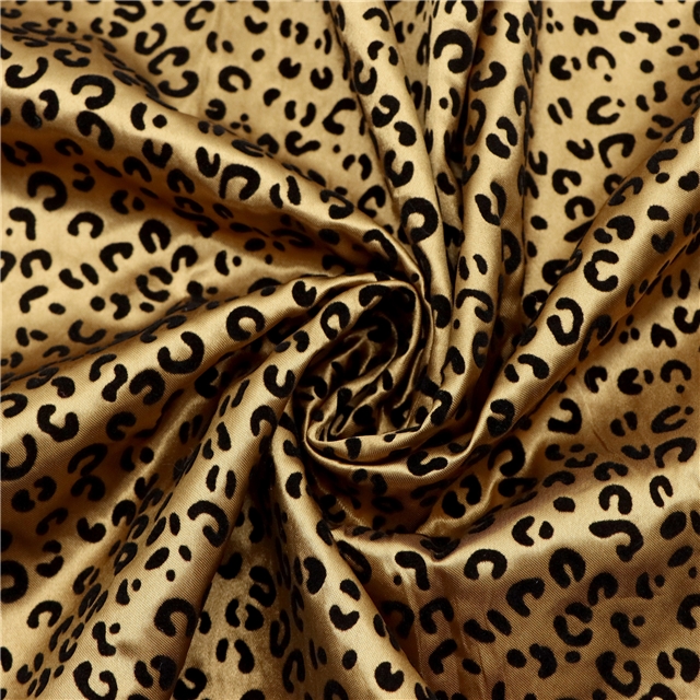 leopard series velvet satin fabric