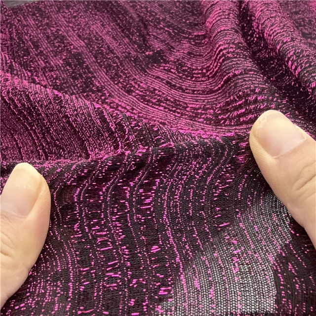 2 ways gold and silver silk knitted fabric