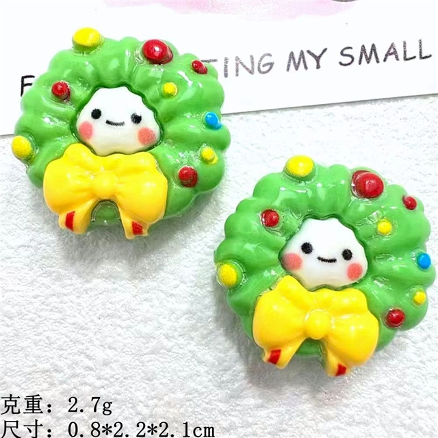 resin cartoon christmas tree 3d resin accessories
