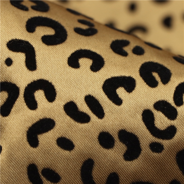 leopard series velvet satin fabric