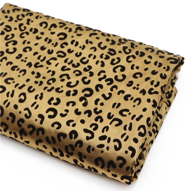 leopard series velvet satin fabric