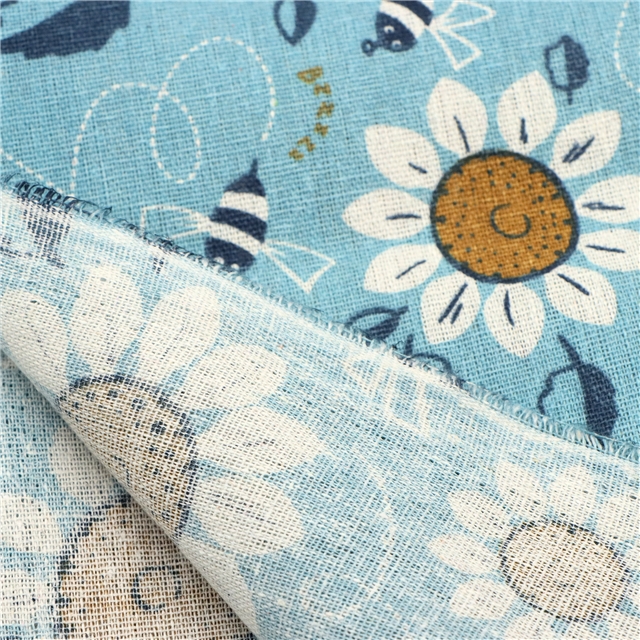 cotton-linen printed fabric