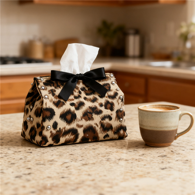 hot pressed leopard print fabric